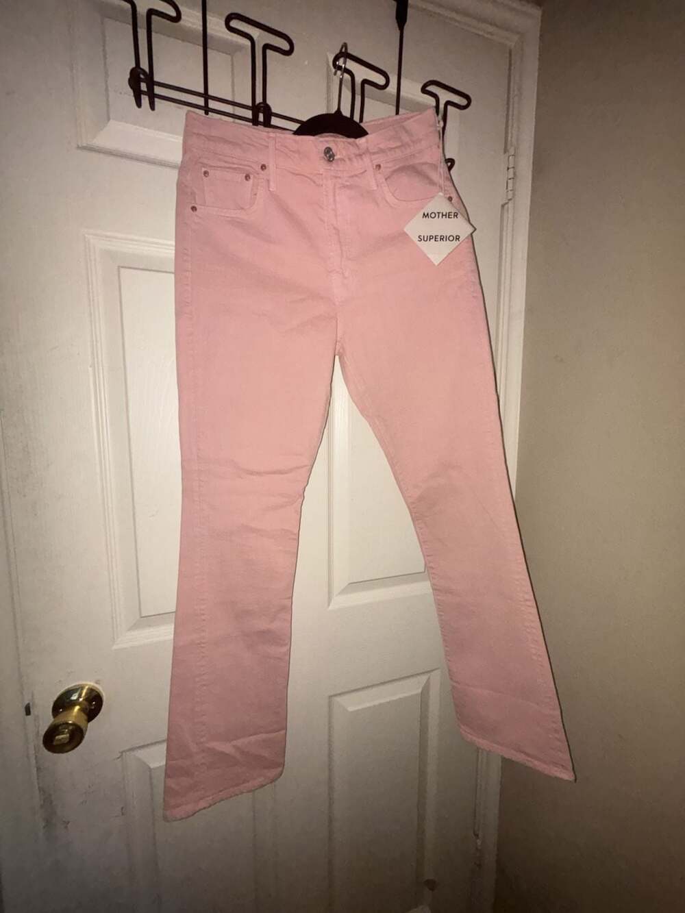 MOTHER The Insider Hover Pink Jeans Size 29 The Devil May Care
